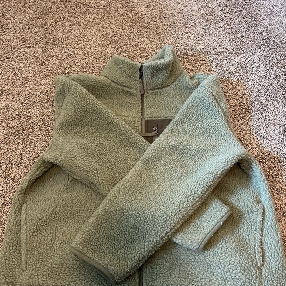 Cozy Green Sherpa Jacket
